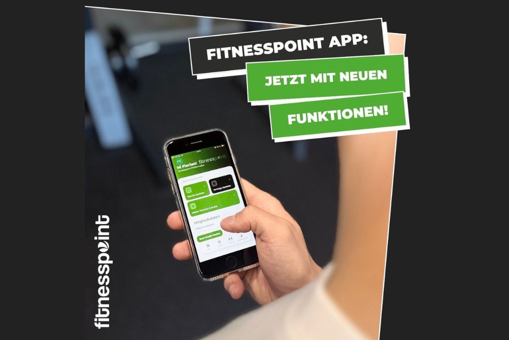 Neue Funktionen in der fitnesspoint App – dein Fitnessstudio jetzt noch smarter